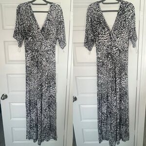 Lilly Pulitzer Parigi Maxi Dress Onyx Home Slice Black White